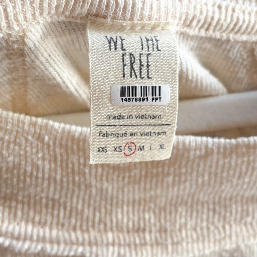 Free People Don't Forget Me Top Slouchy Boho Neutral Minimalist Size Small - Picture 3 of 5